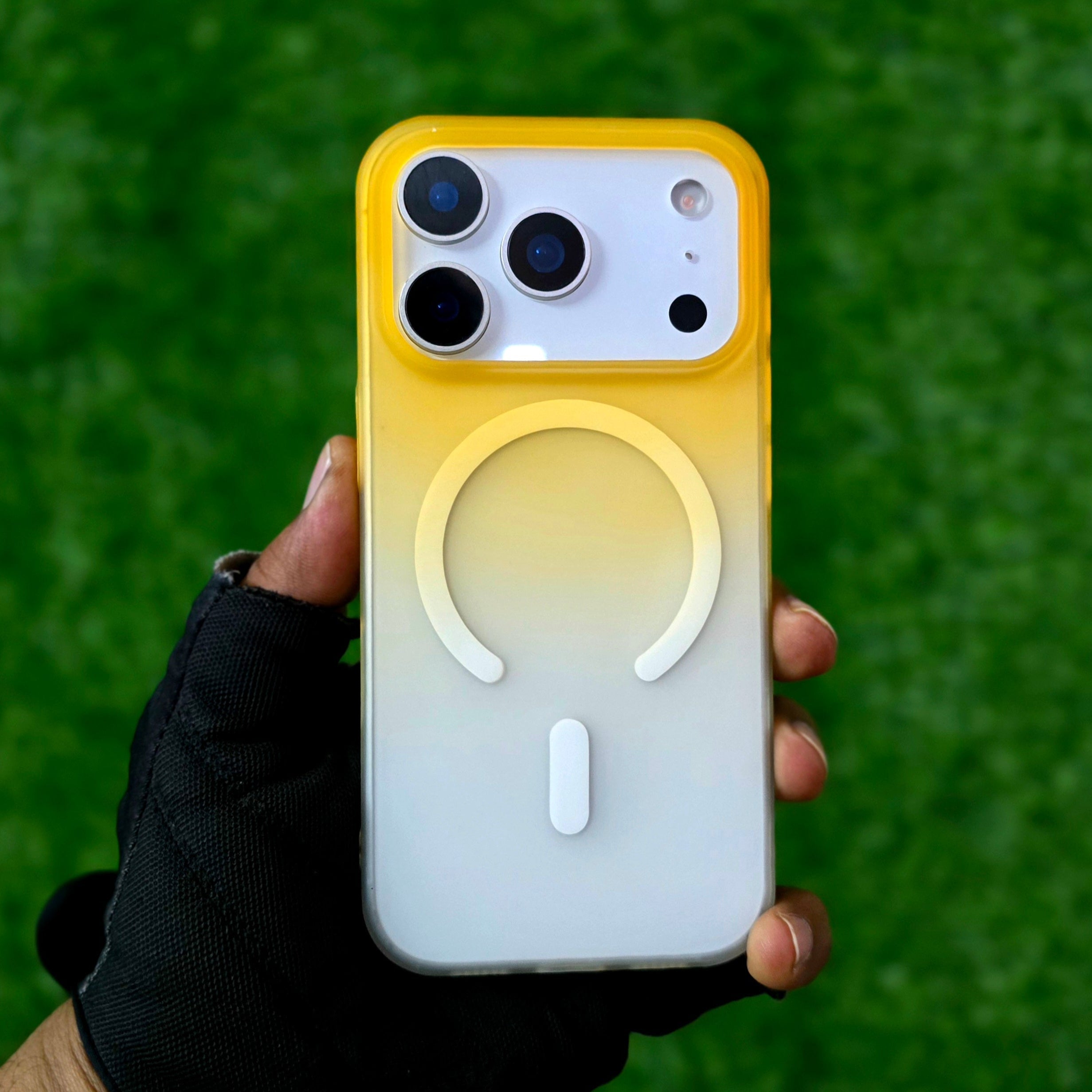 iPhone 17 Pro Dual Color Shade Matte Finish Smoke Cover with Magsafe - Yellow